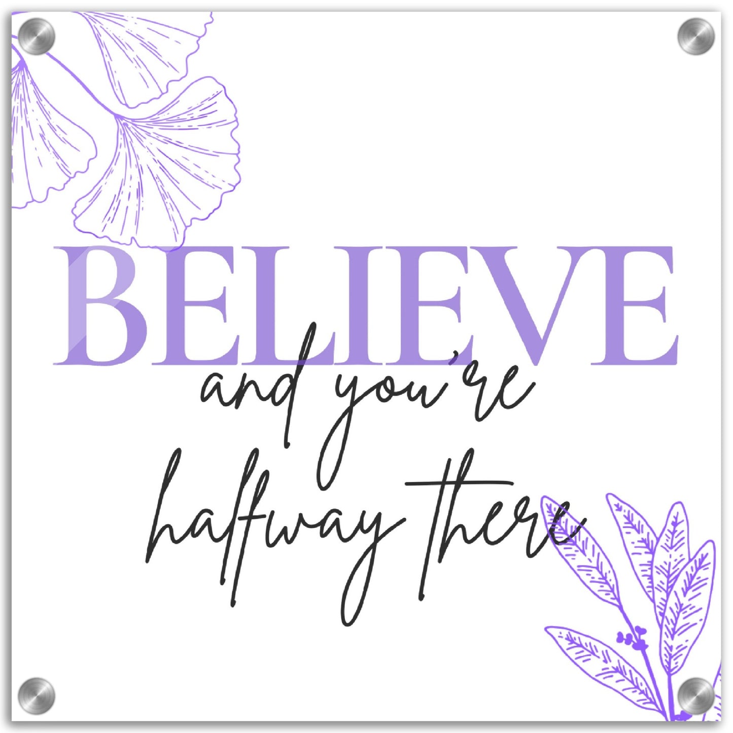 Believe Purple Acrylic Print