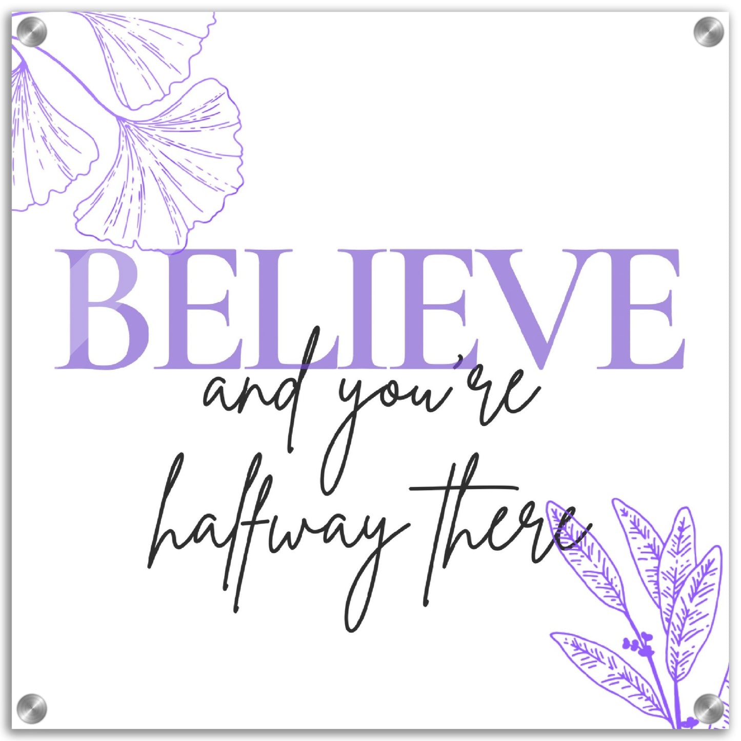 Believe Purple Acrylic Print