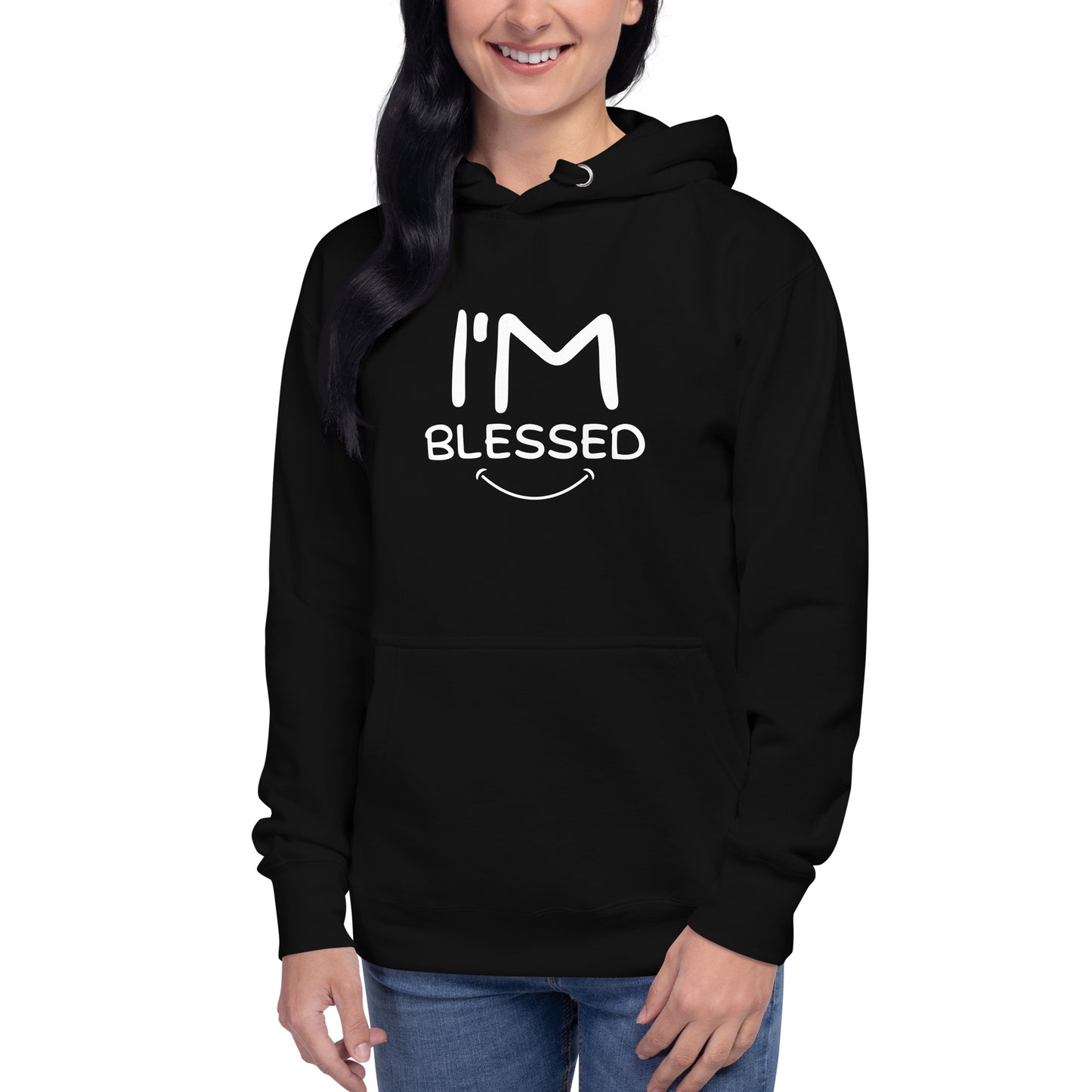 I’m Blessed White Font Unisex Hoodie
