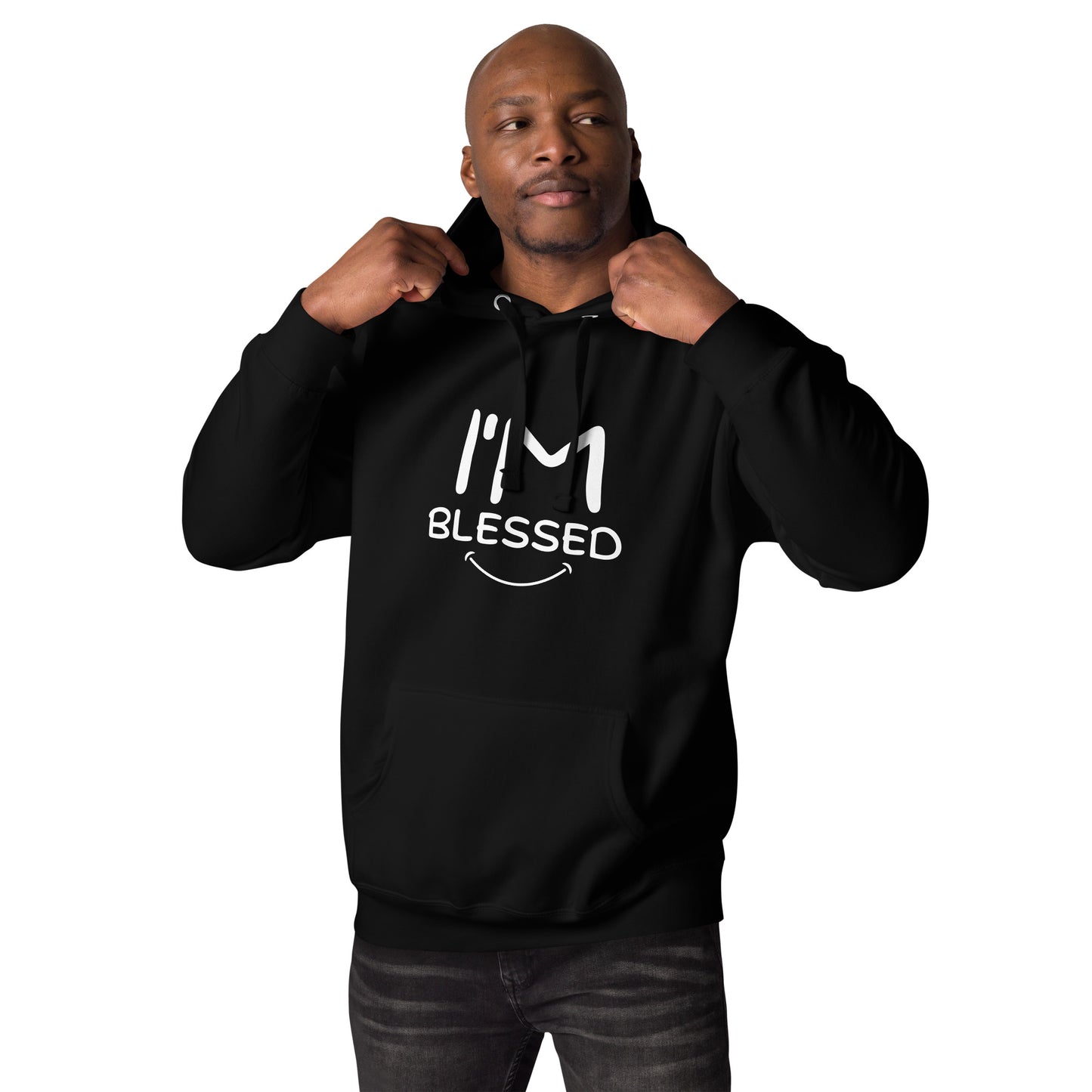 I'm Blessed White Font Unisex Hoodie