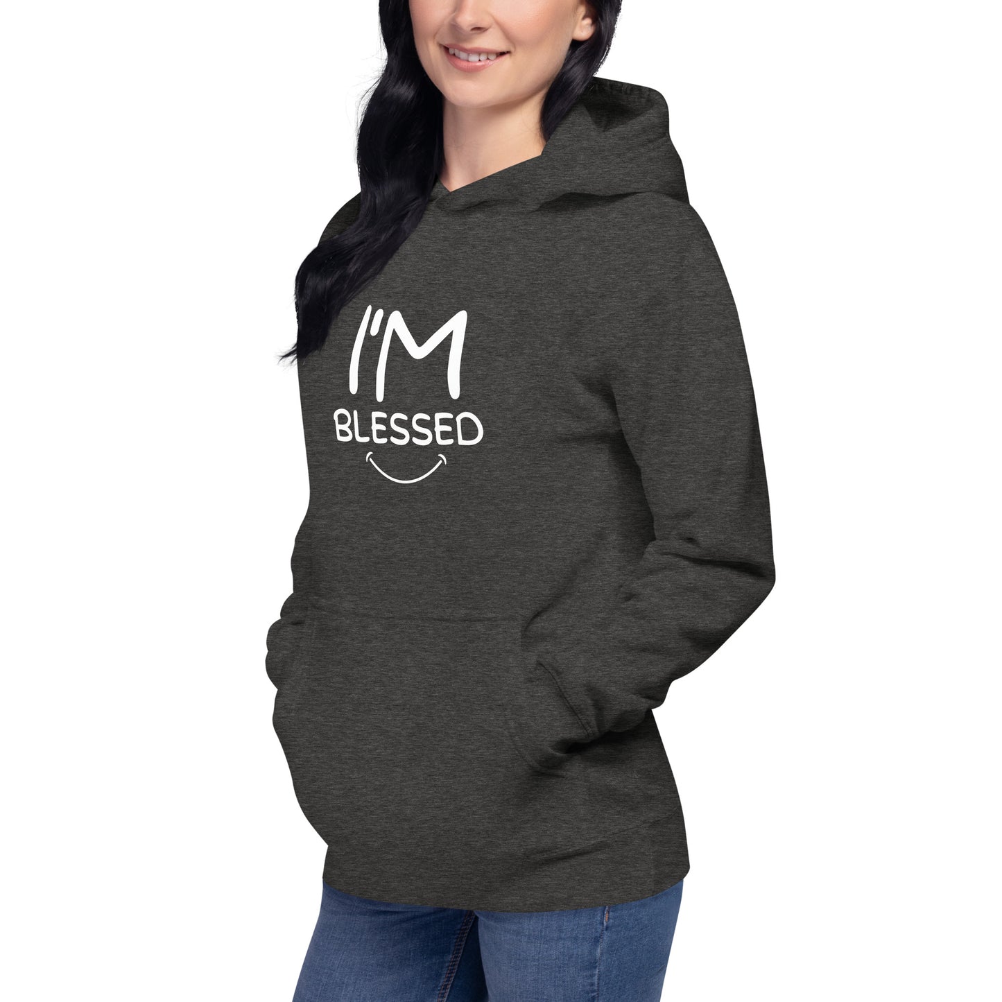 I’m Blessed White Font Unisex Hoodie