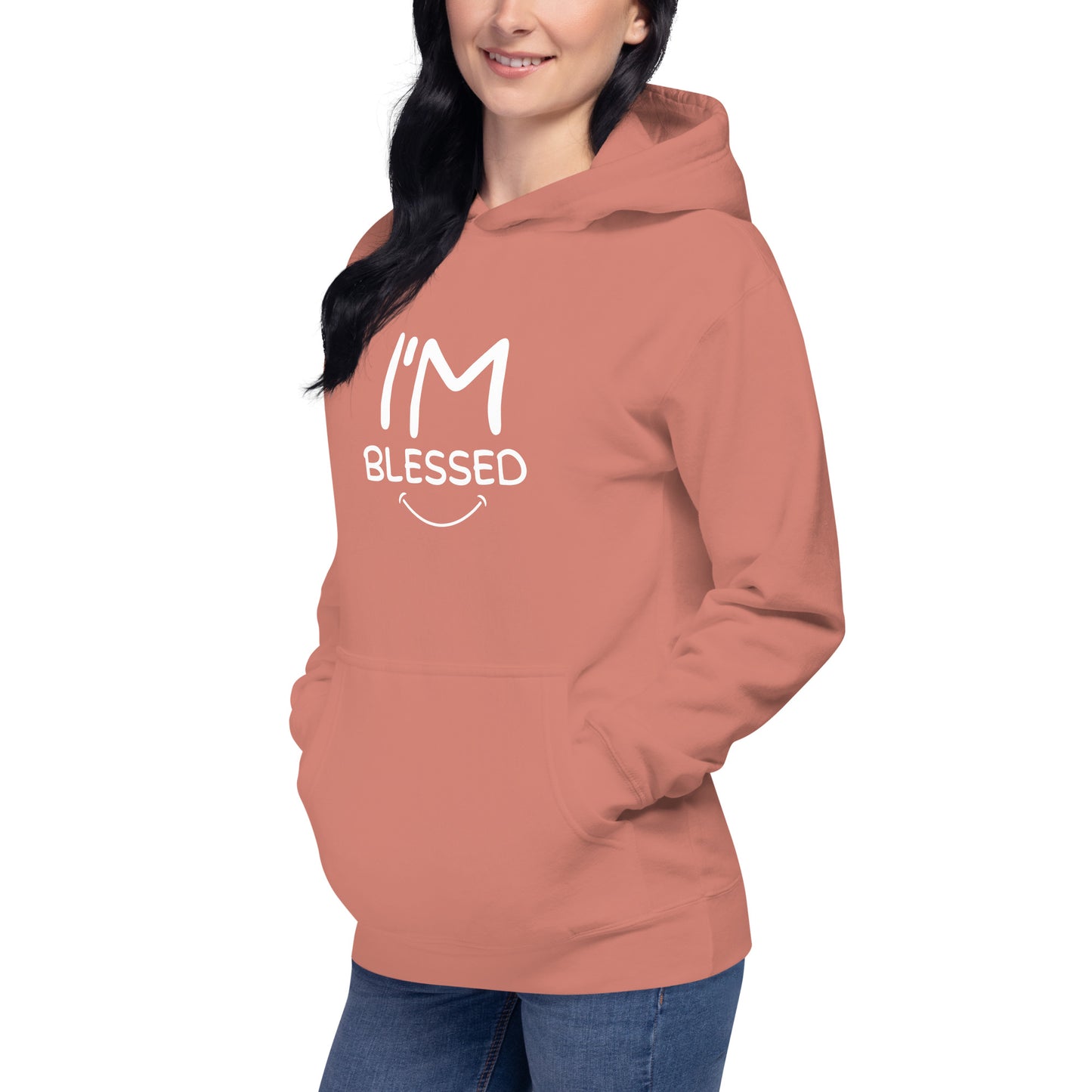 I’m Blessed White Font Unisex Hoodie