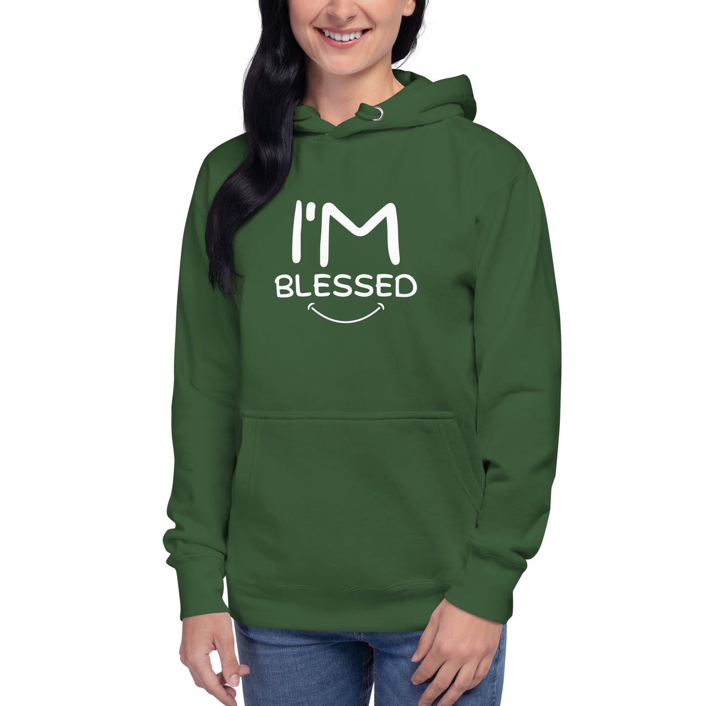 I’m Blessed White Font Unisex Hoodie