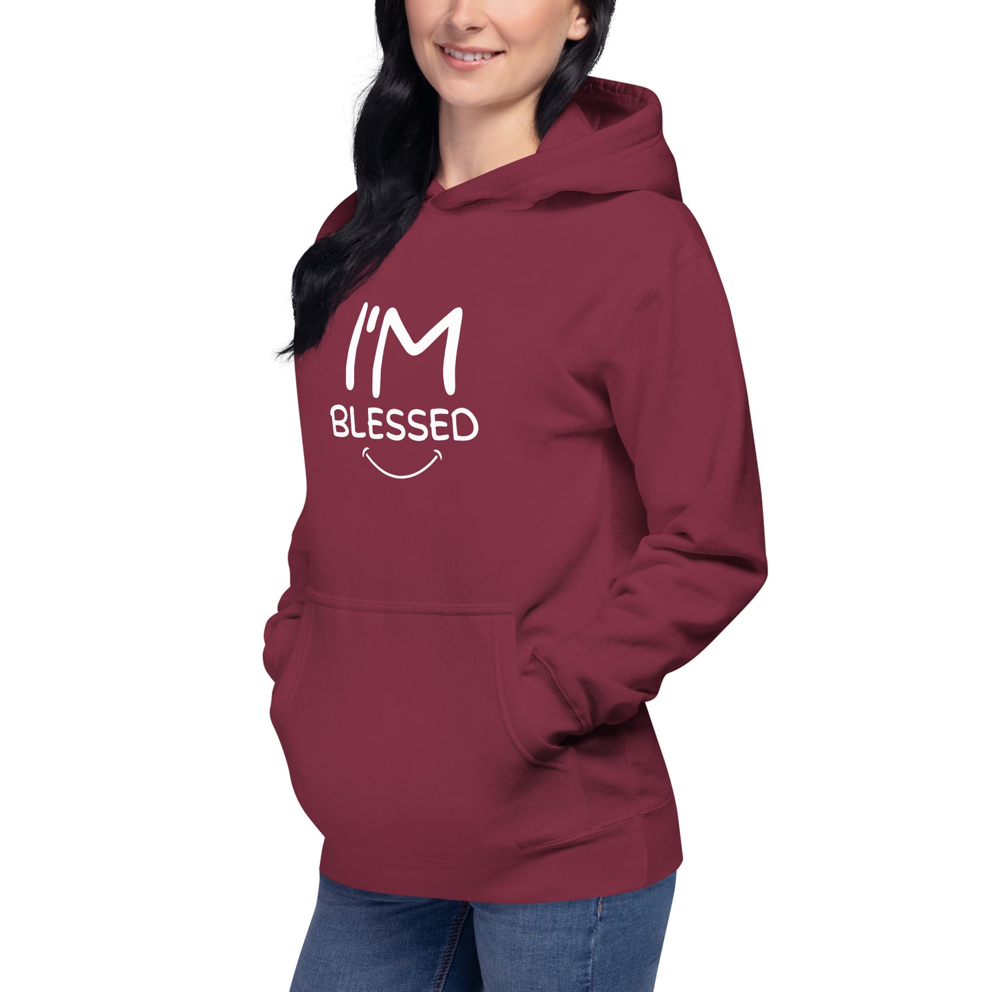 I’m Blessed White Font Unisex Hoodie