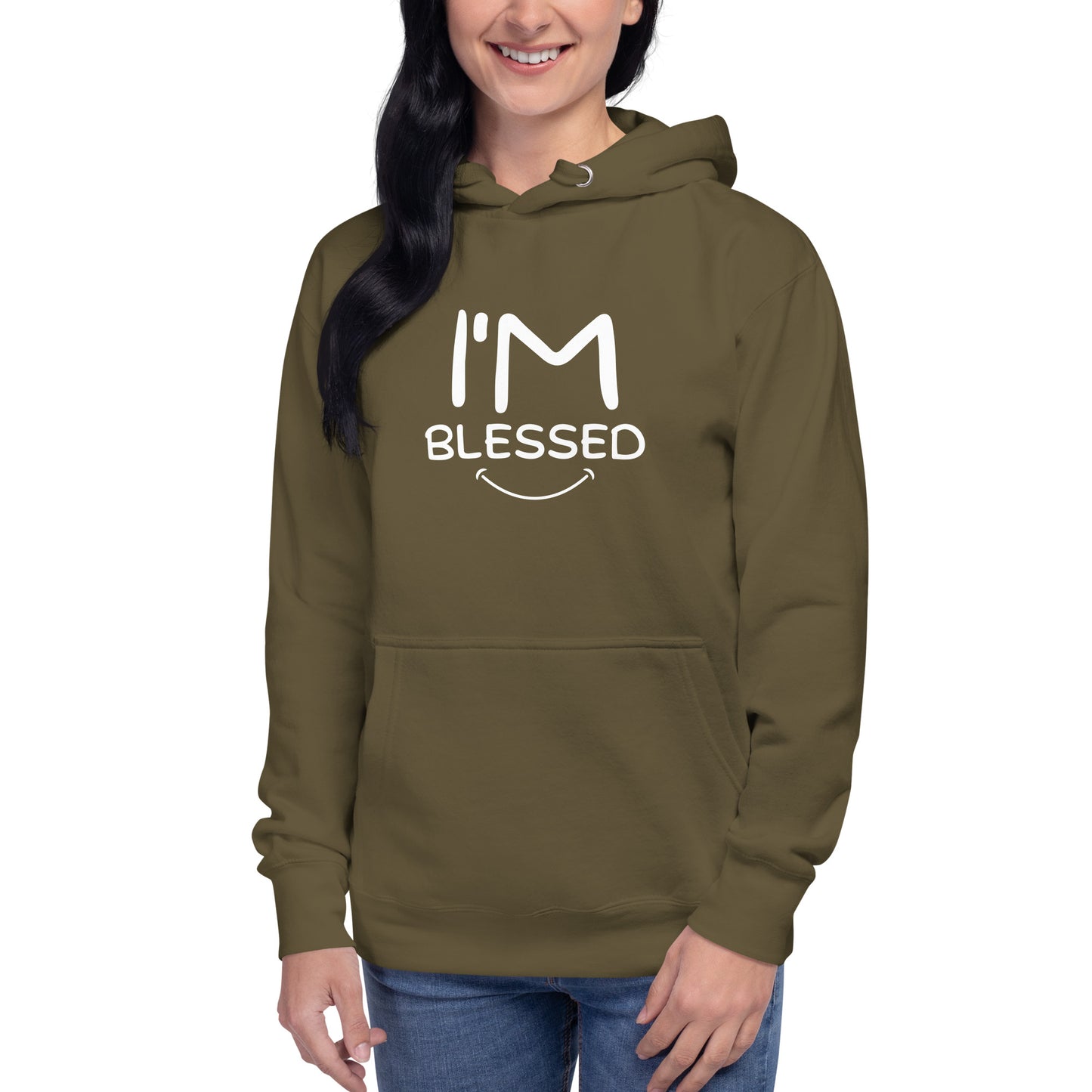 I’m Blessed White Font Unisex Hoodie