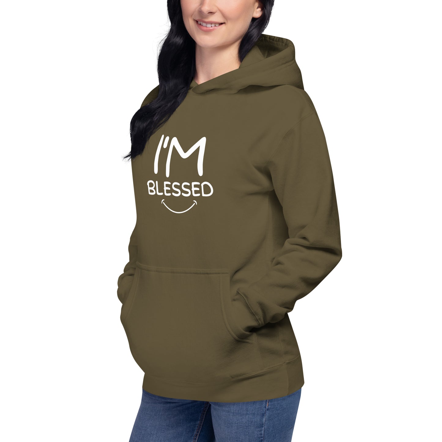 I’m Blessed White Font Unisex Hoodie
