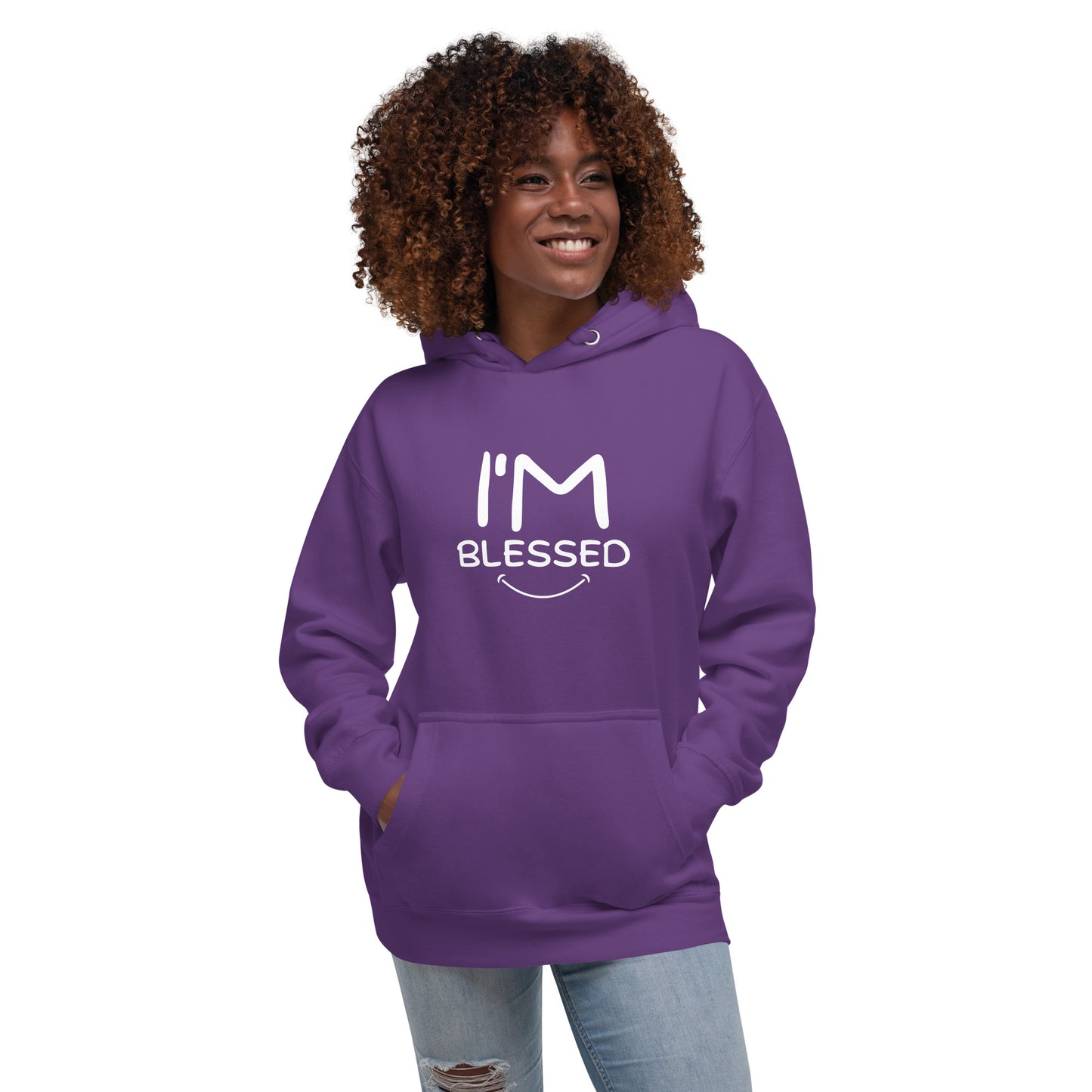 I’m Blessed White Font Unisex Hoodie