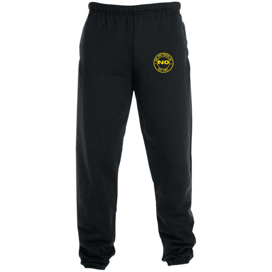 No One Gold Font Sweatpants with Pockets