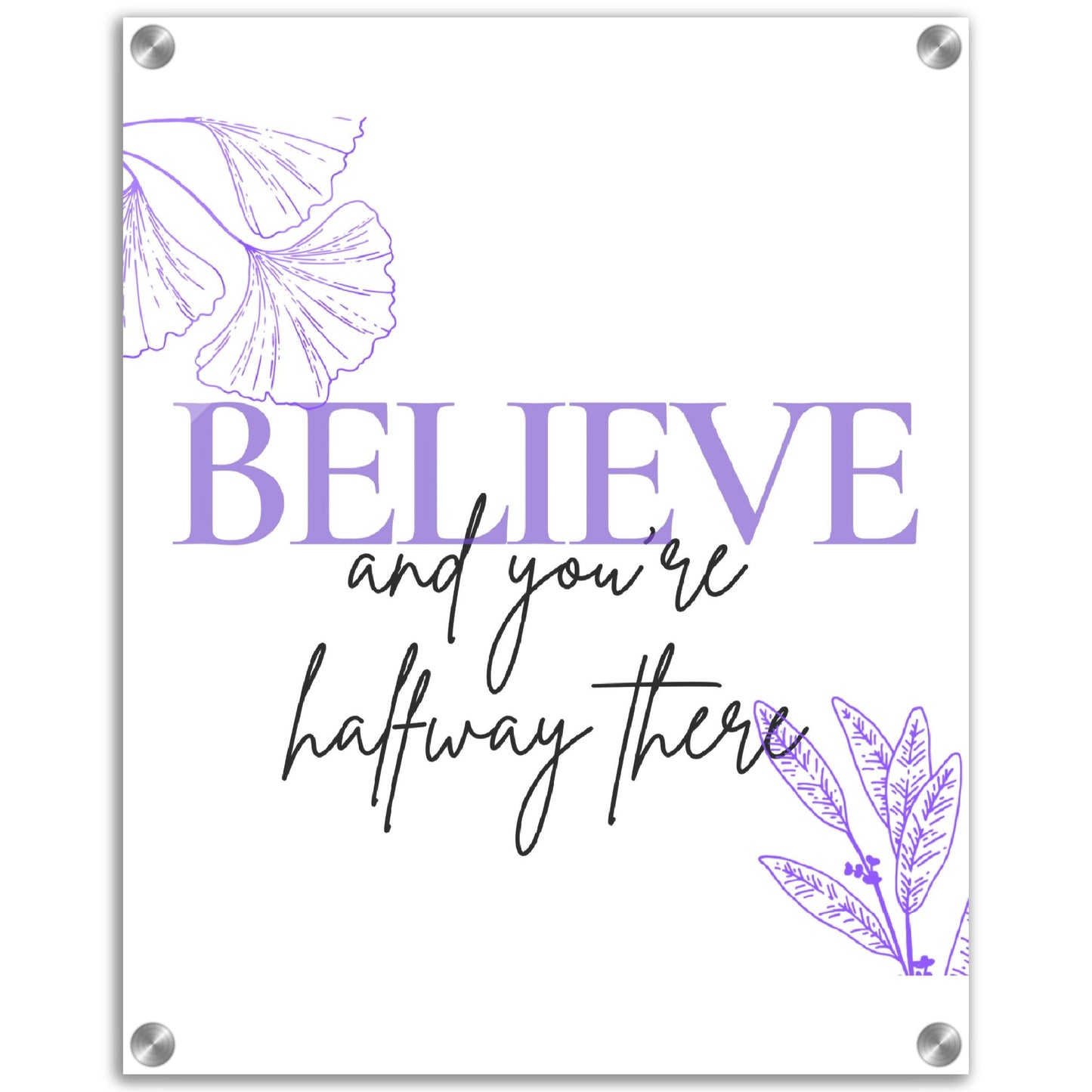 Believe Purple Acrylic Print