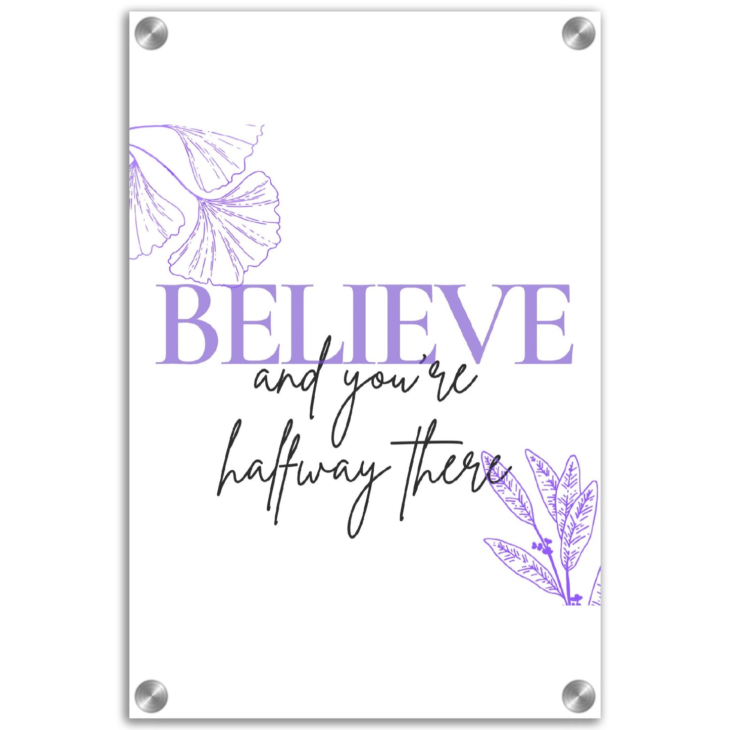 Believe Purple Acrylic Print
